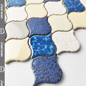 小灯笼陶瓷马赛克白色窑变瓷砖玄关客厅背景墙装 修厨房墙砖卫生间