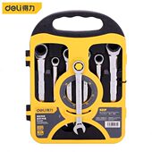 得力工具棘轮两用扳手7件套DL4207