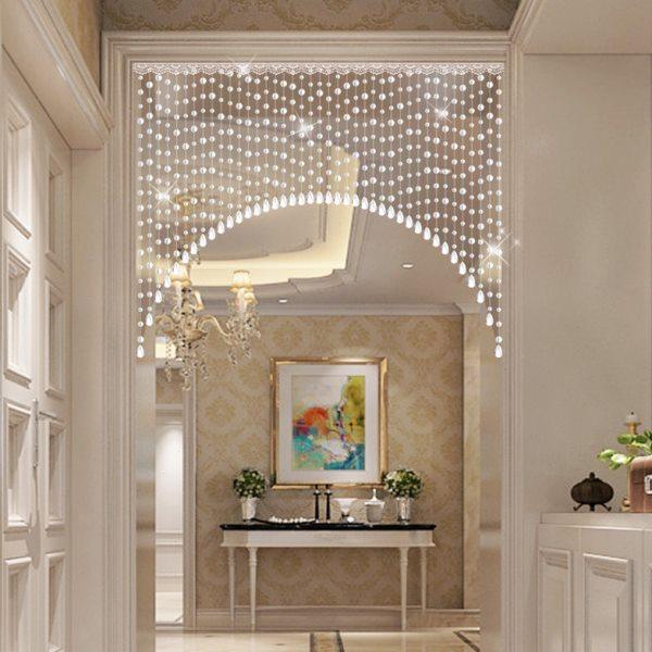水晶珠帘门帘隔断帘子客厅过道装饰家用窗帘卧室玄关挂帘网红珠链
