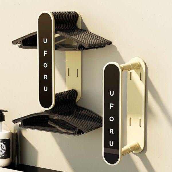 衣架收纳架可伸缩挂架家用阳台免打孔壁挂式墙上晾衣架衣撑整理架,收纳整理,衣架收纳架/盒,淘宝优惠券,粉丝福利购,淘宝优惠卷