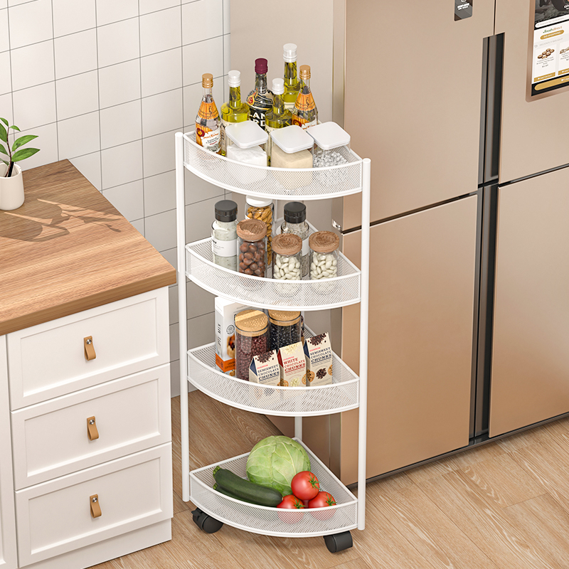 厨房转角小推车j多功能网红可移动多层蔬菜篮置物架简易家用收纳
