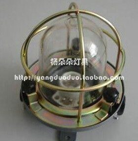 船用白炽舱顶灯钢质CCD1-2 红绿色防水防潮灯 室外甲板灯220V60W