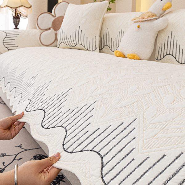 全棉沙发垫四季通用奶油风级感沙发坐垫子2025新款防滑沙发盖布,居家布艺,沙发垫,淘宝优惠券,粉丝福利购,淘宝优惠卷