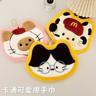 擦手巾毛巾挂式可爱强吸水加厚抗菌不发臭儿童手帕卫生间厨房抹布