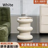 关于白北欧奶油矮凳小户型家用凳子简约设计师圆凳创意门口换鞋 凳