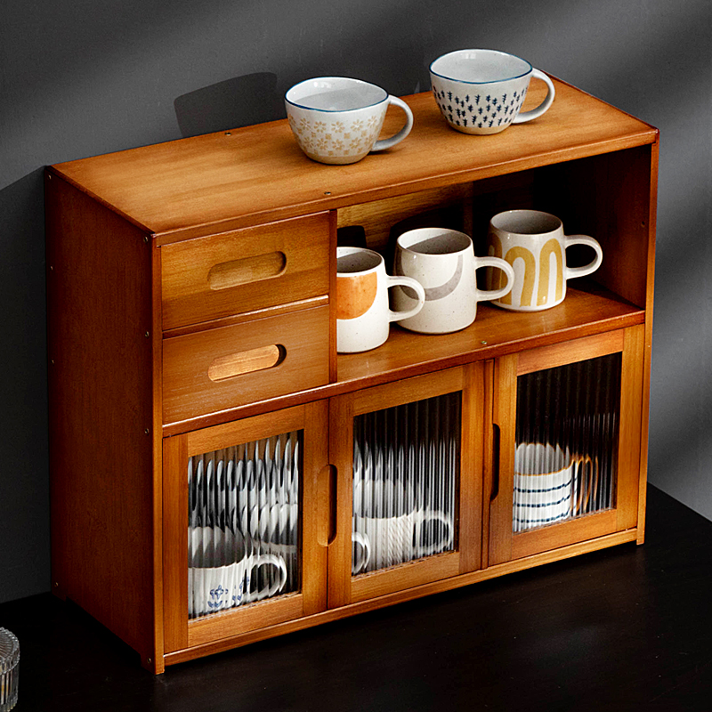 防尘杯架子置物架放玻璃杯收纳轻C奢茶杯客厅办公室桌面收纳盒厨