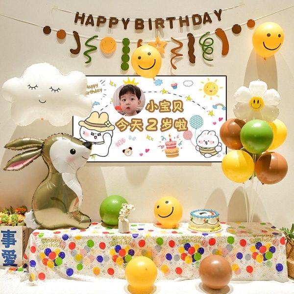 家里周岁生日布置电视投屏场景装饰套餐男女孩宝宝派对快乐背景墙,节庆用品/礼品,装扮布置套餐,淘宝优惠券,粉丝福利购,淘宝优惠卷