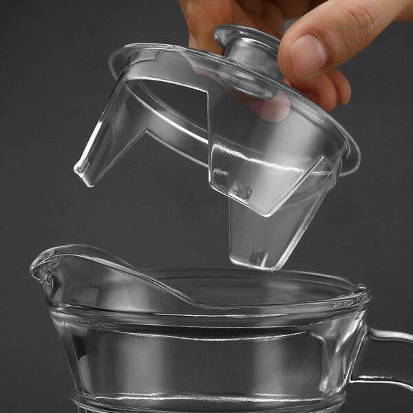 玻璃水瓶杯盖白色塑料配件冷水壶凉水壶八角条纹扎壶盖子