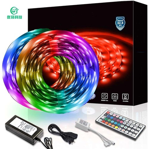 工厂直供5050RGB自粘胶软灯条橱柜TV气氛装饰七彩套装LED灯带