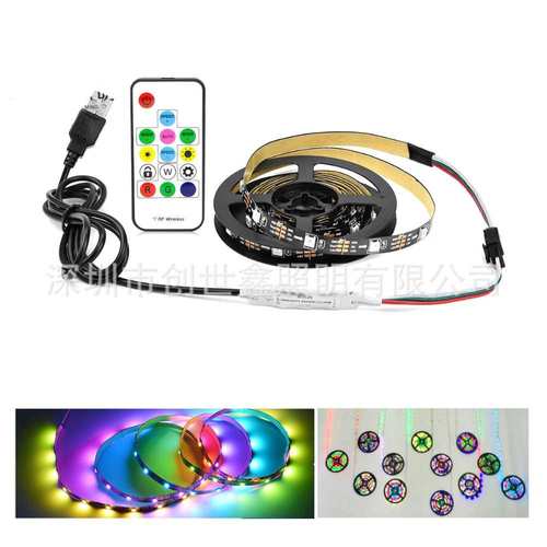 5050USB灯带30灯 RF遥控TV电视 RGB幻彩背景墙 电脑灯