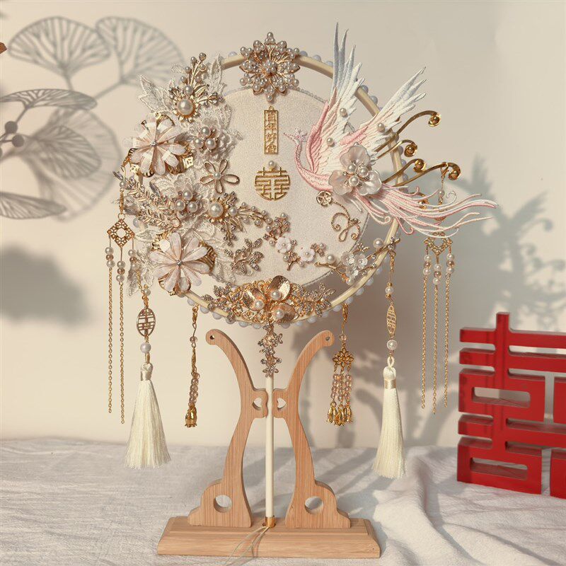 团扇新娘结婚秀禾喜扇婚礼高级却扇婚扇di材料扇子面成品,家居饰品,工艺扇/团扇/喜扇/折扇,淘宝优惠券,粉丝福利购,淘宝优惠卷