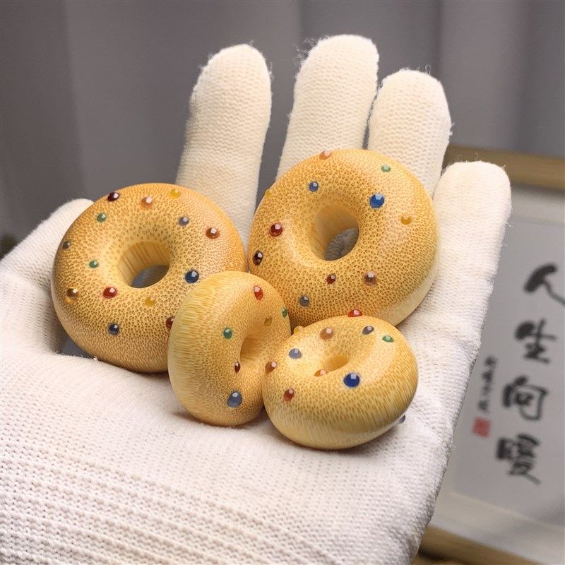 向暖老料玉竹镶嵌珠宝玛瑙皓石甜甜圈面包圈高抛高密金蟾配饰文玩,特色手工艺,竹编/竹雕,淘宝优惠券,粉丝福利购,淘宝优惠卷