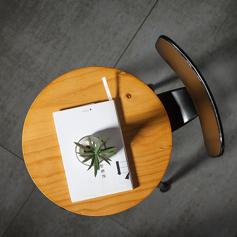 铁艺实木可调节椅子吧台椅酒吧椅餐厅咖啡厅休闲奶茶店椅转椅