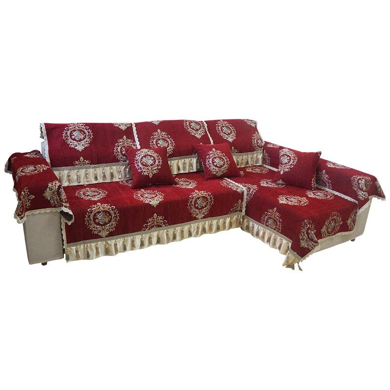 欧式沙发四季垫布艺红色喜庆沙发垫子坐垫沙发巾全盖布高档通用垫,居家布艺,沙发垫,淘宝优惠券,粉丝福利购,淘宝优惠卷