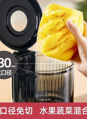 德国hum榨汁机汁渣分离原汁机家用全自动慢磨大口径鲜榨果蔬汁
