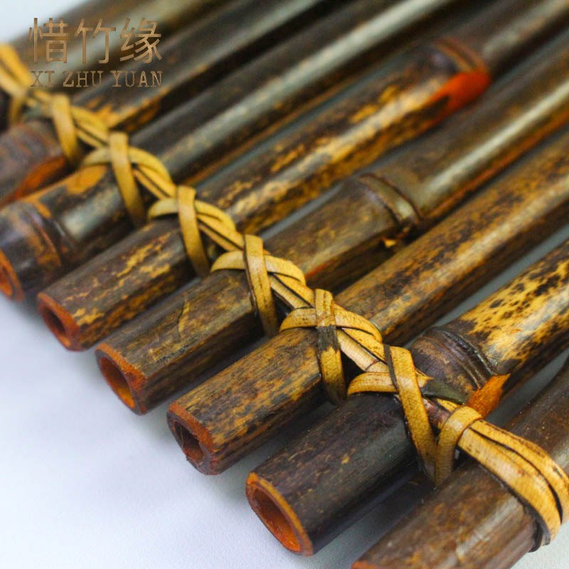 月影复古花器 安吉竹制品复古摆放竹编茶道配件民间手工艺装饰品