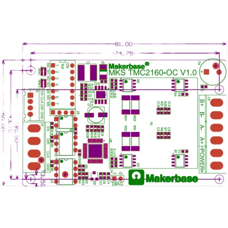 D打印机MK TMC210-OC 电机驱动 D打印机 大电流 超静音