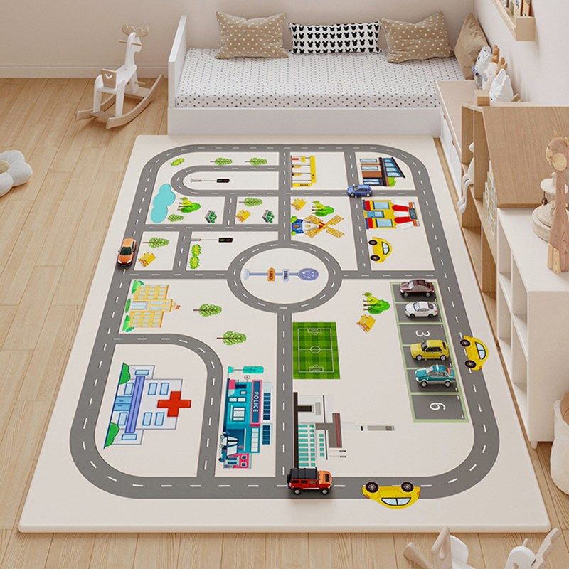儿童游戏地毯卧室客厅地垫停车场城市交通早教幼儿园益智休闲垫子,居家布艺,地毯,淘宝优惠券,粉丝福利购,淘宝优惠卷