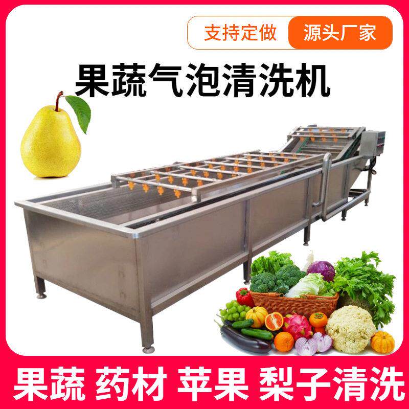 草莓气泡清洗机苹果梨子葡萄加工清洗机网链蓝莓清洗设备去泥污渍