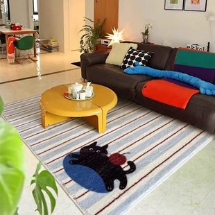 卡通轻奢客厅地毯易打理耐脏床边毯防污家用沙发茶几地垫2025新款