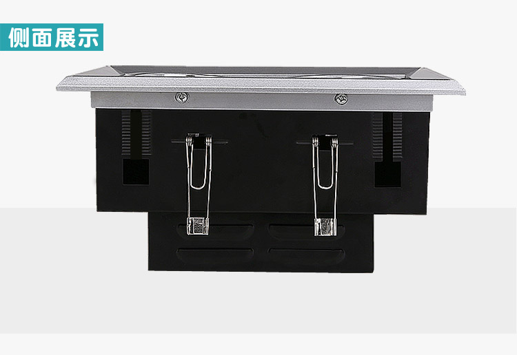 led斗胆射灯筒灯cob头格栅w15w0瓦20商场店铺三头长方形盒子