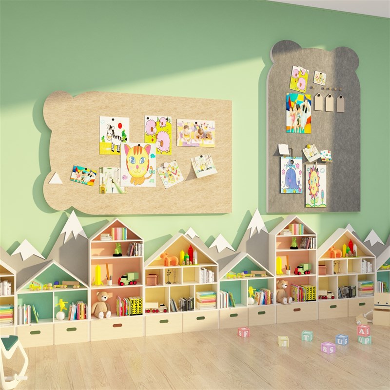 毛毡板高端儿园楼梯文化墙面装饰环创设题半成品境布置材料贴