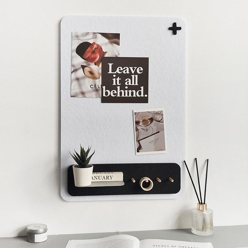 照片墙留言板背景板免打孔拍立得创意毛毡墙贴软木板幼儿园