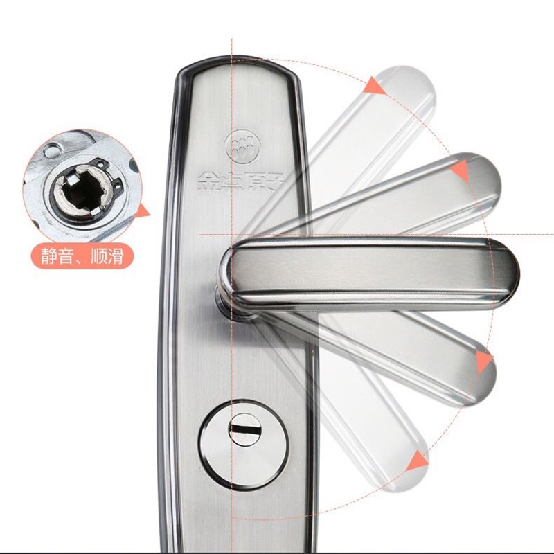 金点原子防盗门把手门拉手百搭面板通用型家用多功能防盗防撬把手