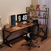 实木转角七字型书桌型办公桌电脑桌卧室拐角电竞桌异形桌子