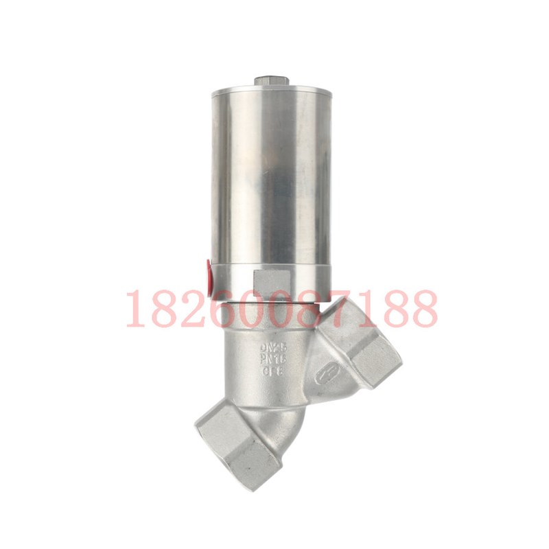 0不锈钢气动切断气动球截止真空气控角座干燥机水DN15 20