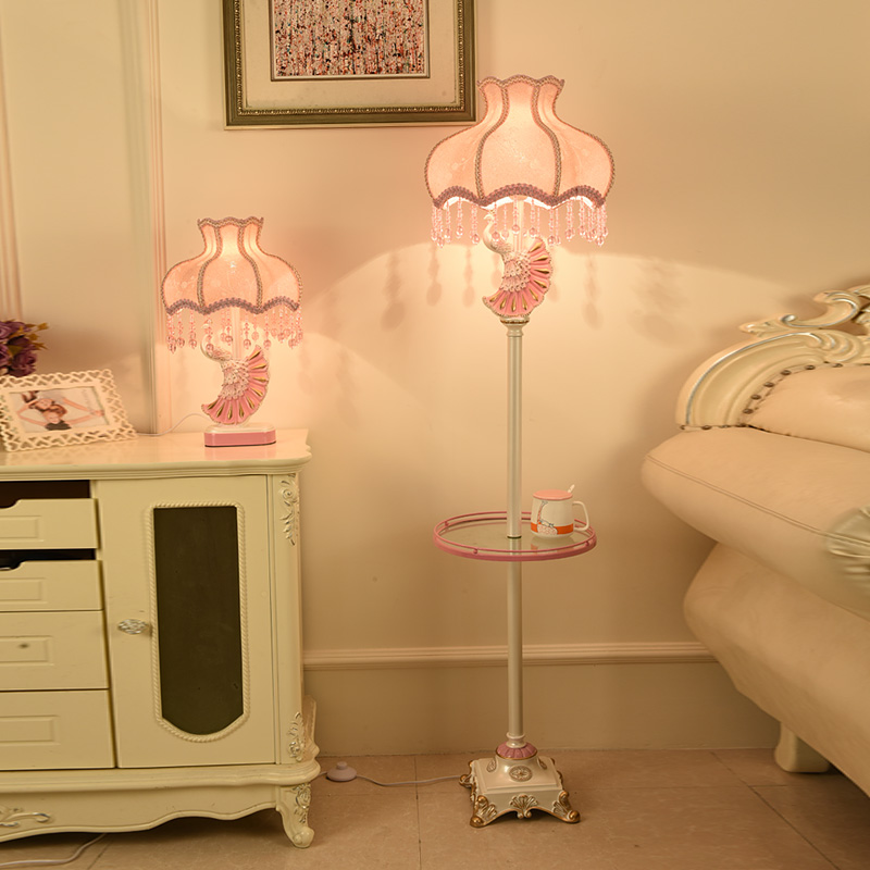 客厅沙发轻奢创意茶几落地灯脚踩开关卧室床头遥控暖光立式灯站灯