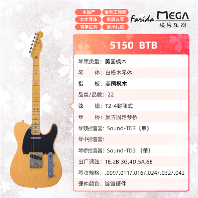法丽达Farida F5020ST款F5050初学入门级型电吉他F5051/5052