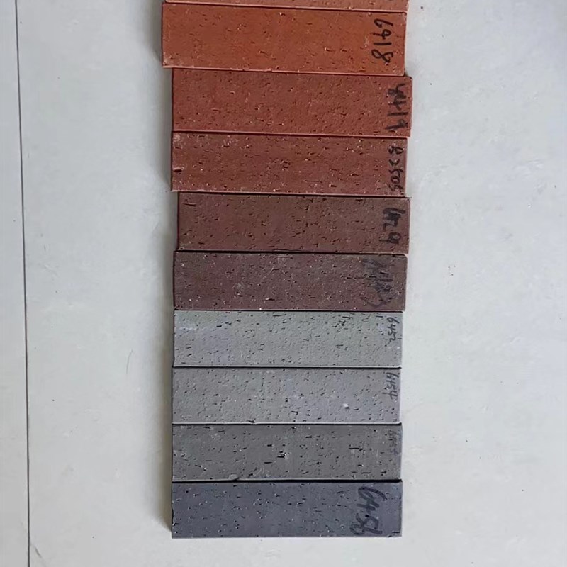 劈开砖陶土红砖小条文化砖别墅外墙砖复古砖红砖贴片624