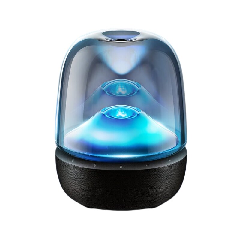 希曼柯音箱华强北黑金琉璃HiFiH5投影灯曼哈顿家用蓝牙音响低音炮