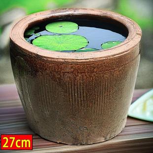 无孔水培花盆荷花缸碗莲睡莲花盆水培盆龟背芋大口径水缸定植篮盆