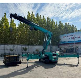 折臂吊车遥控自行走履带吊起重机吊车6吨小型履带折臂吊 履带式
