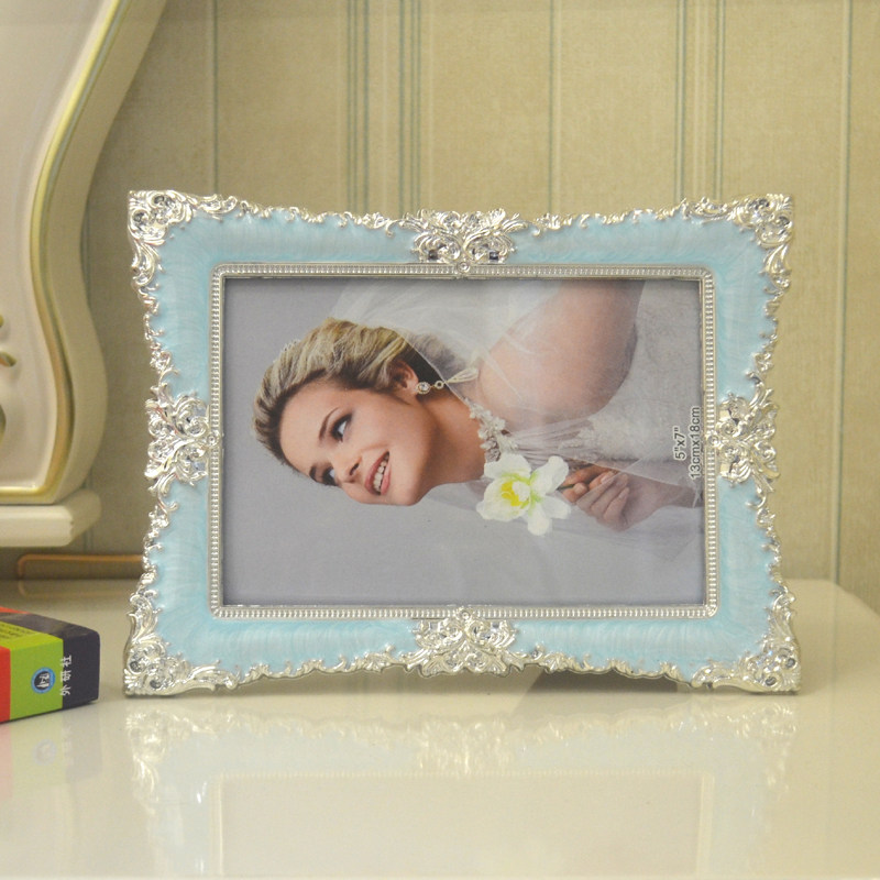 欧式7寸相框创意相架亚克力像架家居桌面摆台装饰照片框结婚照框