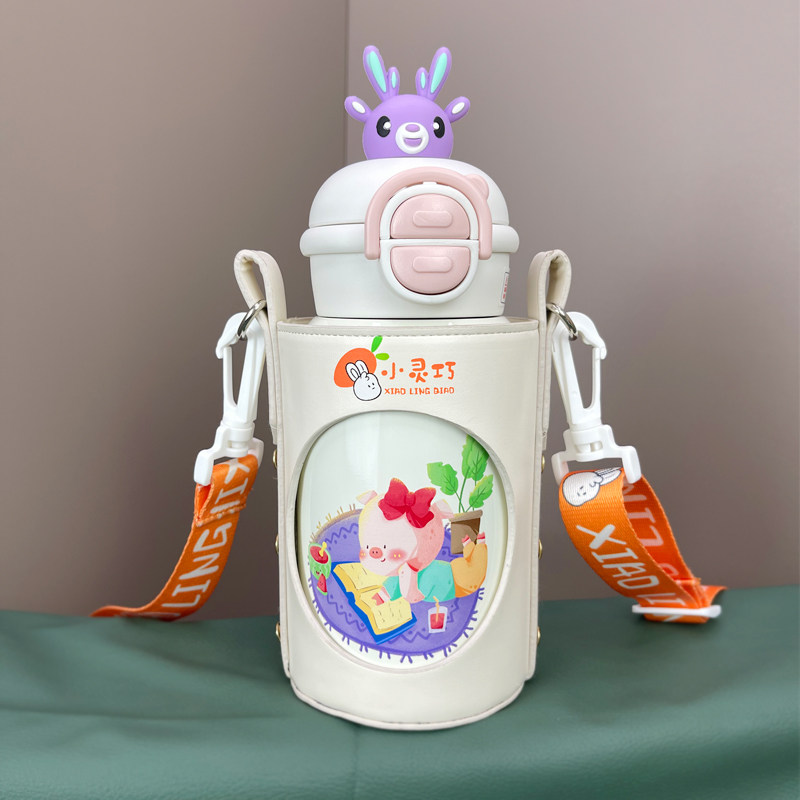 小灵巧猪猪2025新款水杯儿童保温杯幼儿园1到3岁男女孩夏卡通可爱