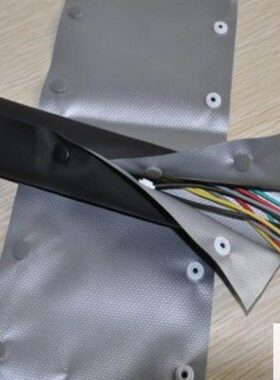 黑/灰扣式结束带HPC-75 50米 粘式结束带 扣式护线布 电线保护带