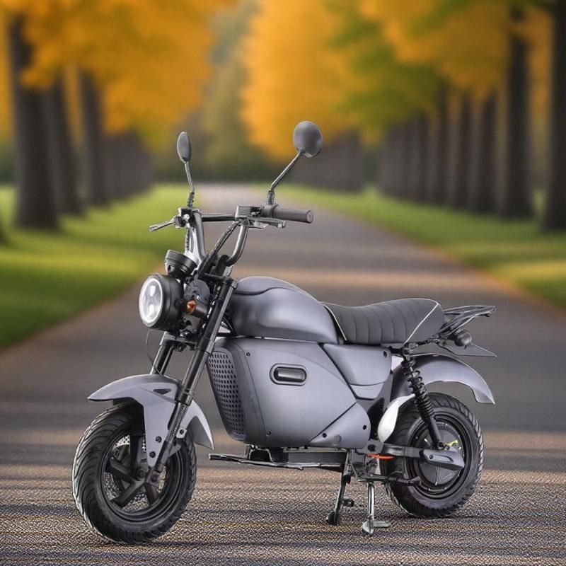 小钢炮电动摩托车复古猴子电瓶车成人女代步长续航迷你黑武士