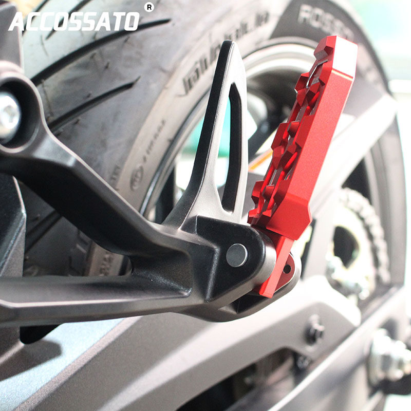 适用于DR300改装配件可调牛角边撑刹车脚踏防摔杆省力器油壶支架