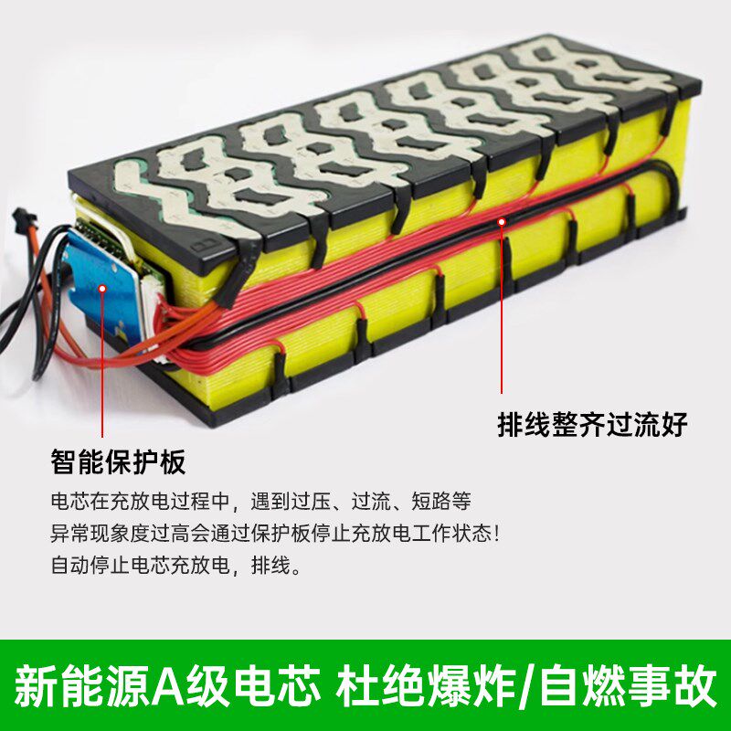 电动车锂电池36V48V60伏希洛普滑板外卖代驾折叠车全新锂电池通用