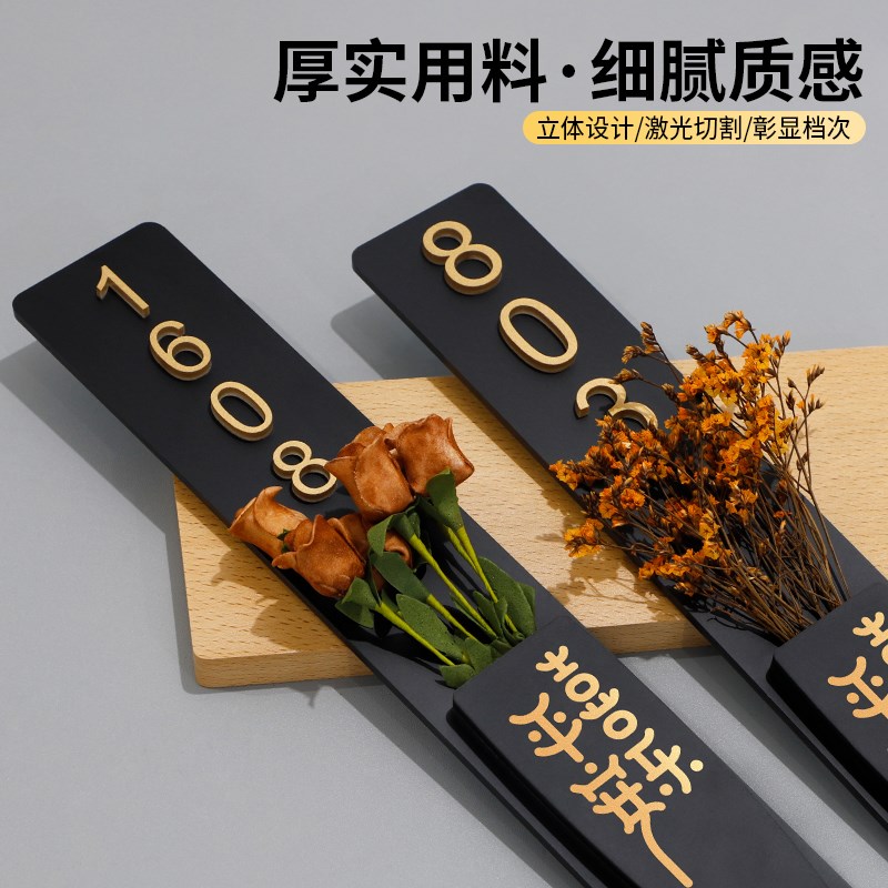 2025年新款门牌号高级感轻奢创意入户门装饰定制家用号码牌房间门