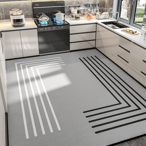 厨房地垫防滑防油防水可擦免洗pvc垫子防脏脚垫厨房专用地毯定制