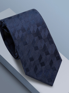 高级感蓝色领带男正装商务衬衫男士结婚新郎衬衫懒人拉炼式免打结