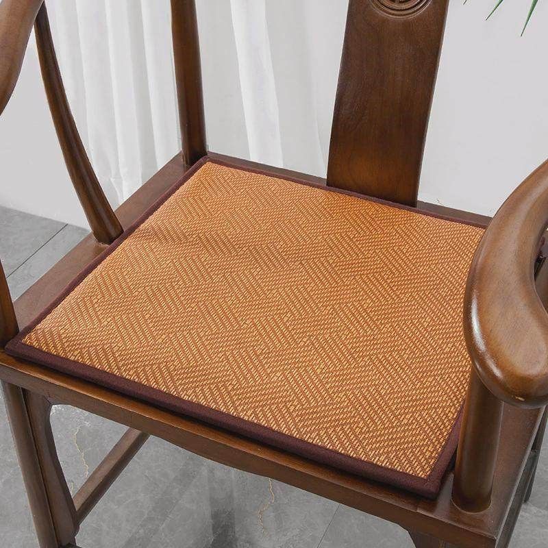 夏季冰凉藤席椅垫实木圈椅凉席坐垫中式红木沙发垫椅子垫座垫2023