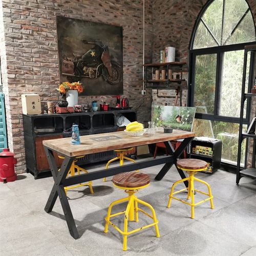 现代简约吧椅吧台椅高脚凳吧台凳可升降家用铁艺实木酒吧椅子吧凳