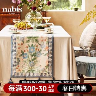 花海复古桌旗法式 蜡笔派英式 田园氛围感餐桌盖布斗柜茶几台布定制