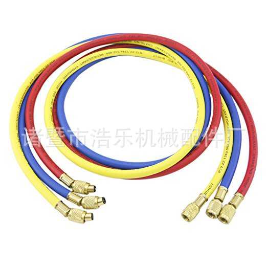 加氟管 冷媒雪种加液管 三色管 R22R134R410空调加液管 制冷配件