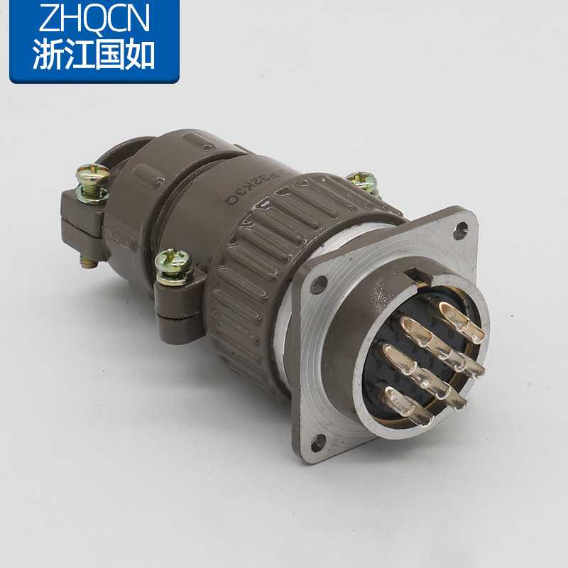 航空插头插座 P32K3Q/J3A 12Q12A  -12芯直式电线连接器电连接器